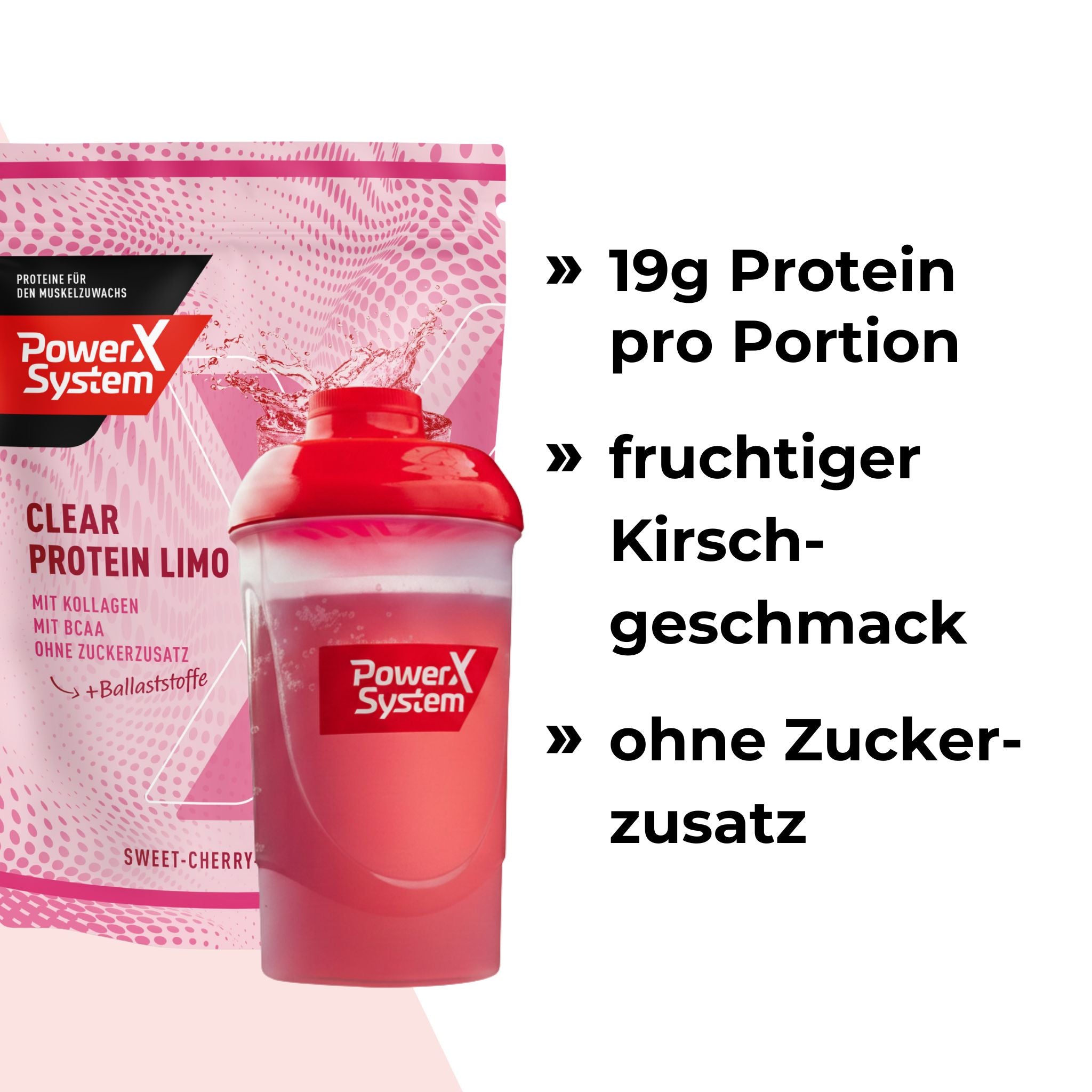 Mit Kollagen, Ballaststoffen und fruchtigem Kirschengeschmack