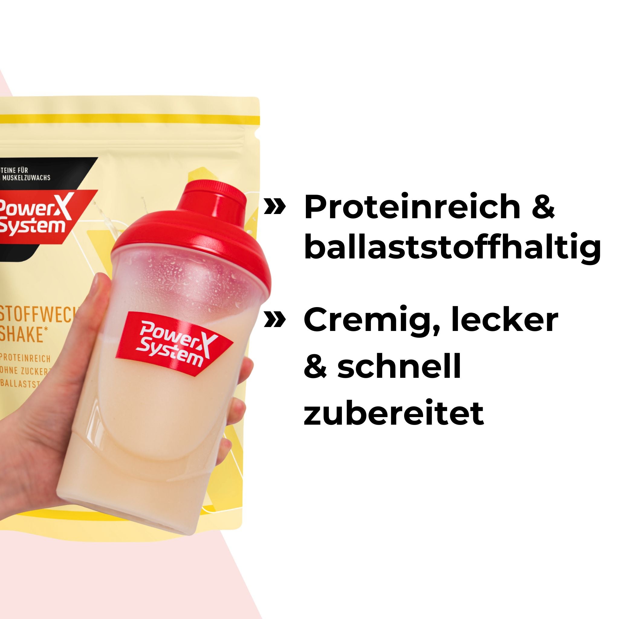 Der Stoffwechselshake ist proteinreich und ballaststoffhaltig. Er ist cremig lecker und schnell zubereitet