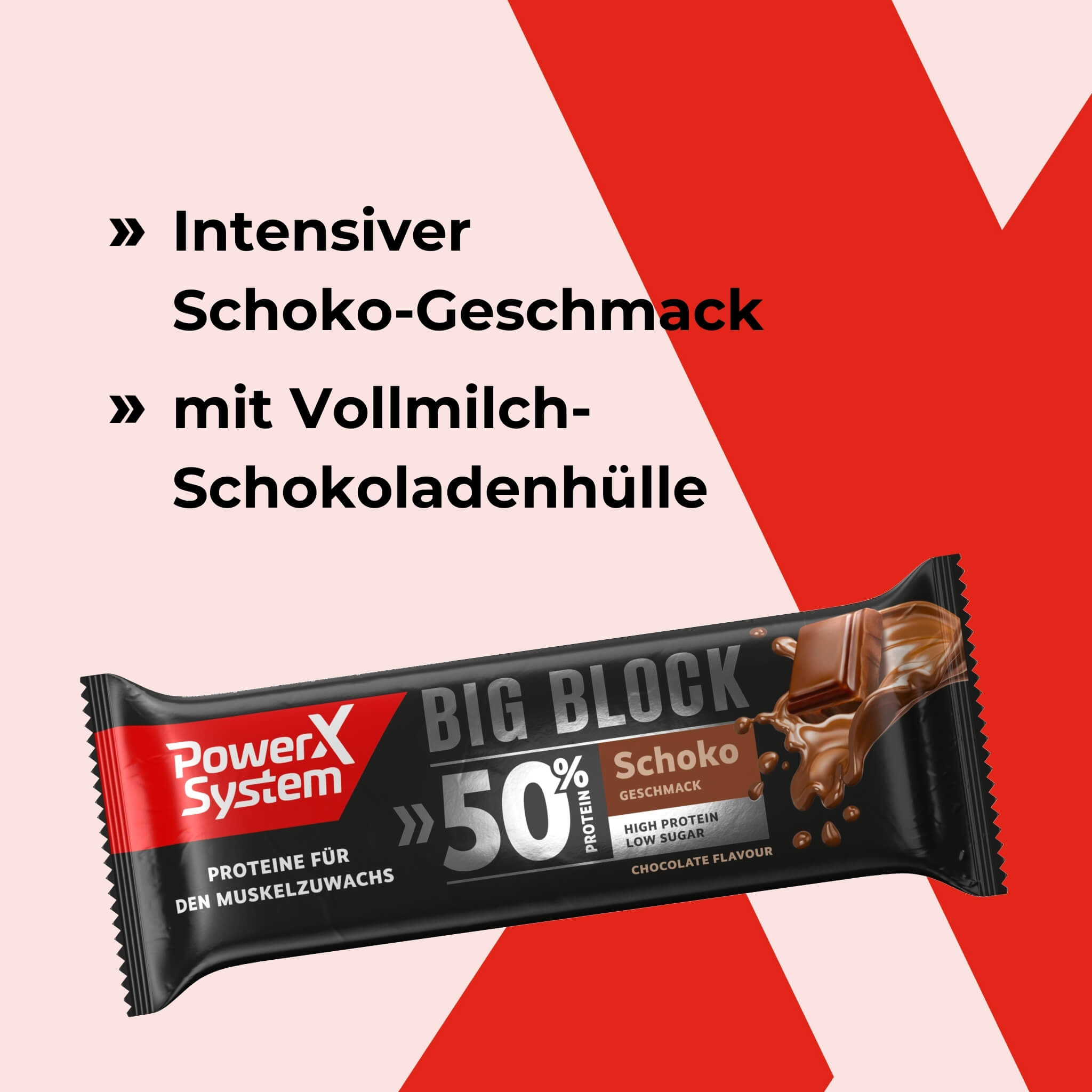 Big Bock Riegel mit Vollmilch Schokoladenhülle