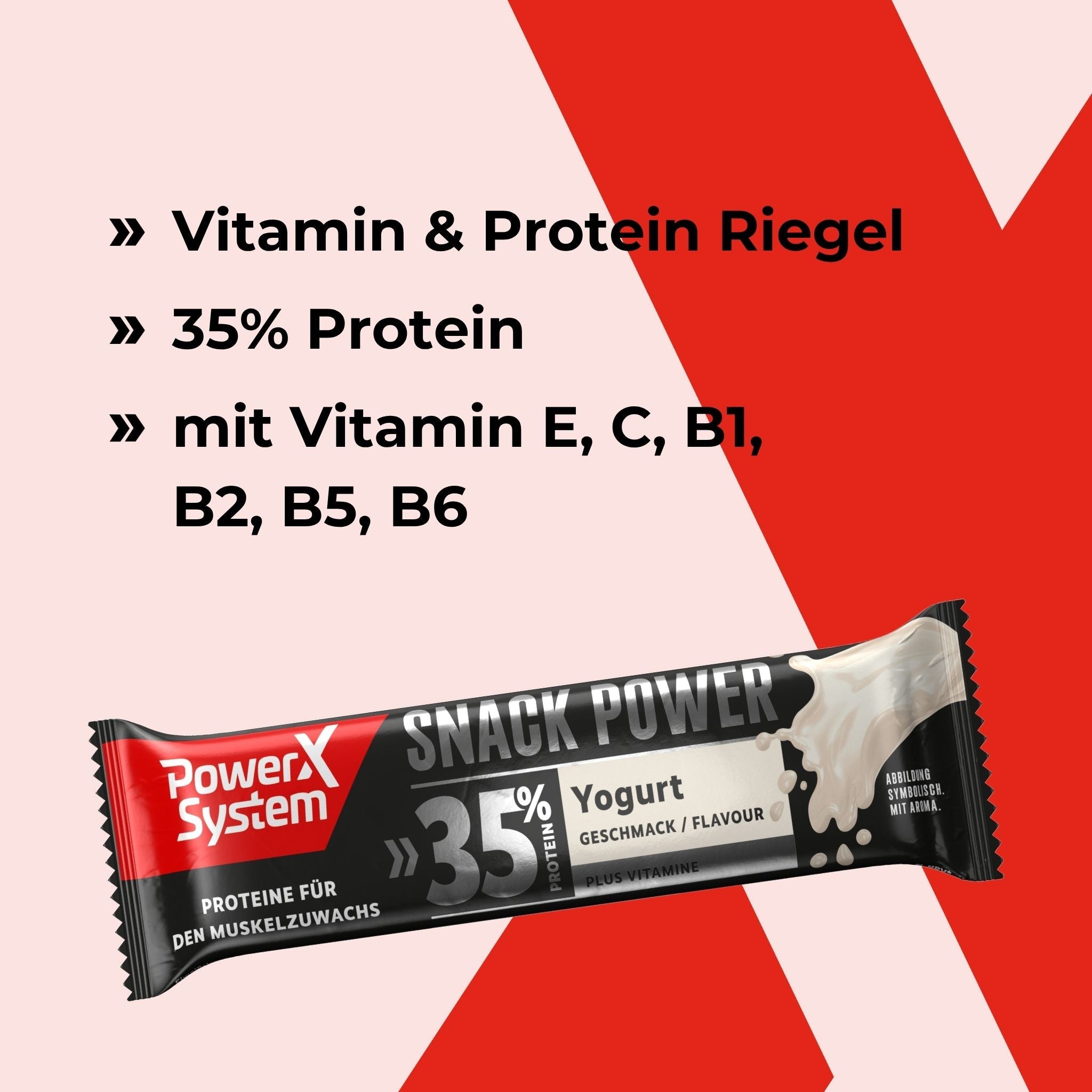 Proteinriegel mit 35 Prozent Eiweiss und Vitaminen mit Joghurt Geschmack