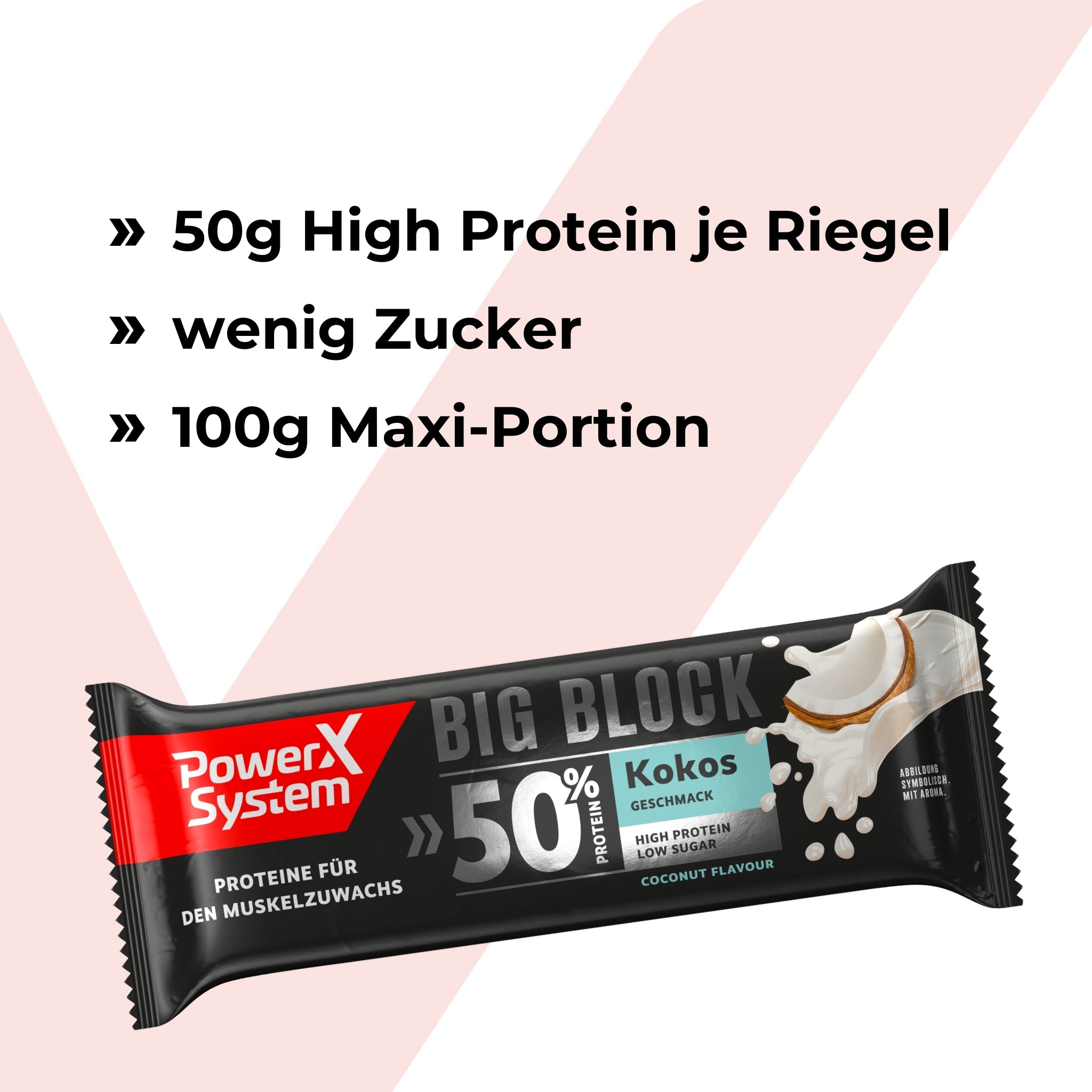 Big Block Highlights 50g Protein, wenig Zucker und 100g Portion