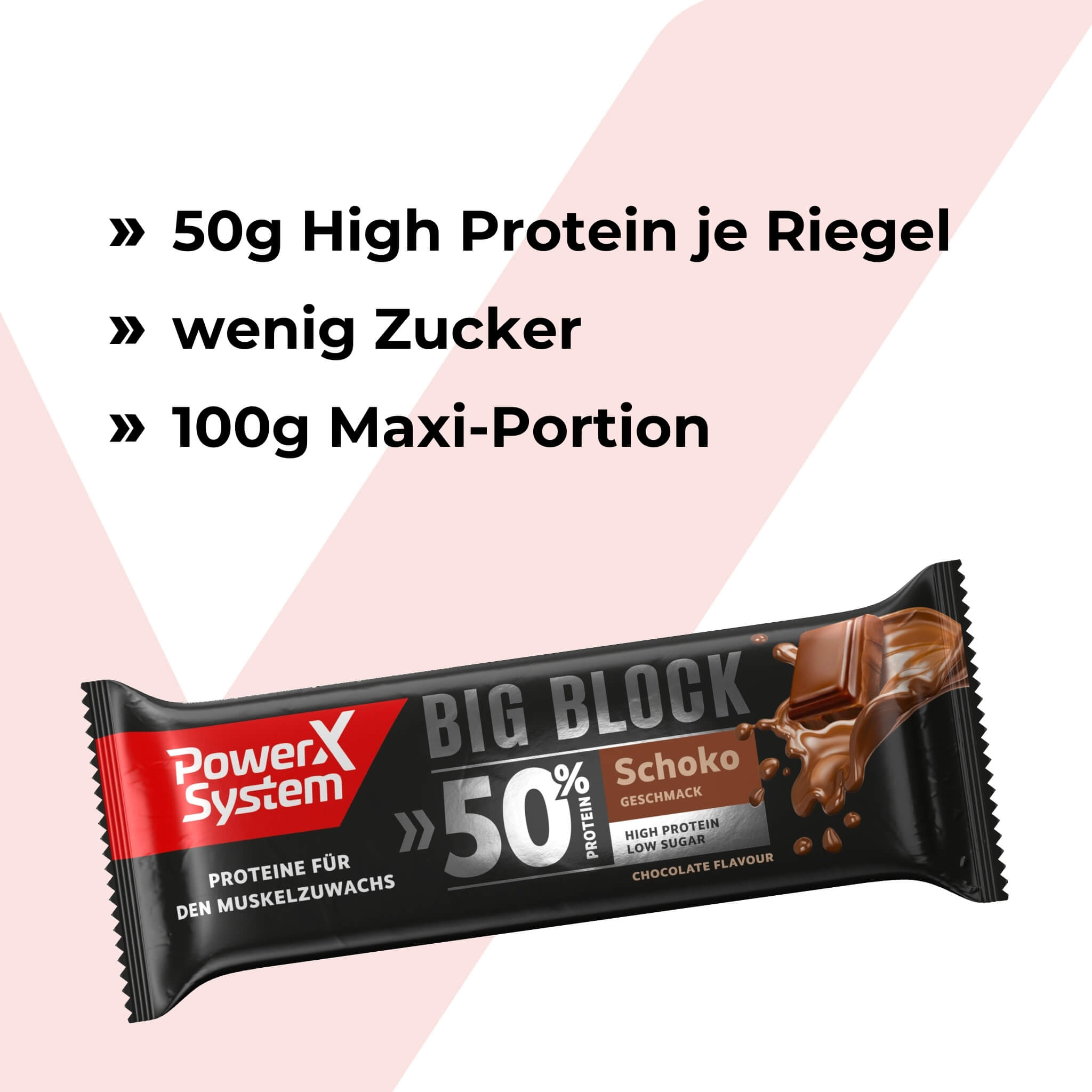 50g High Protein pro Riegel, wenig Zucker
