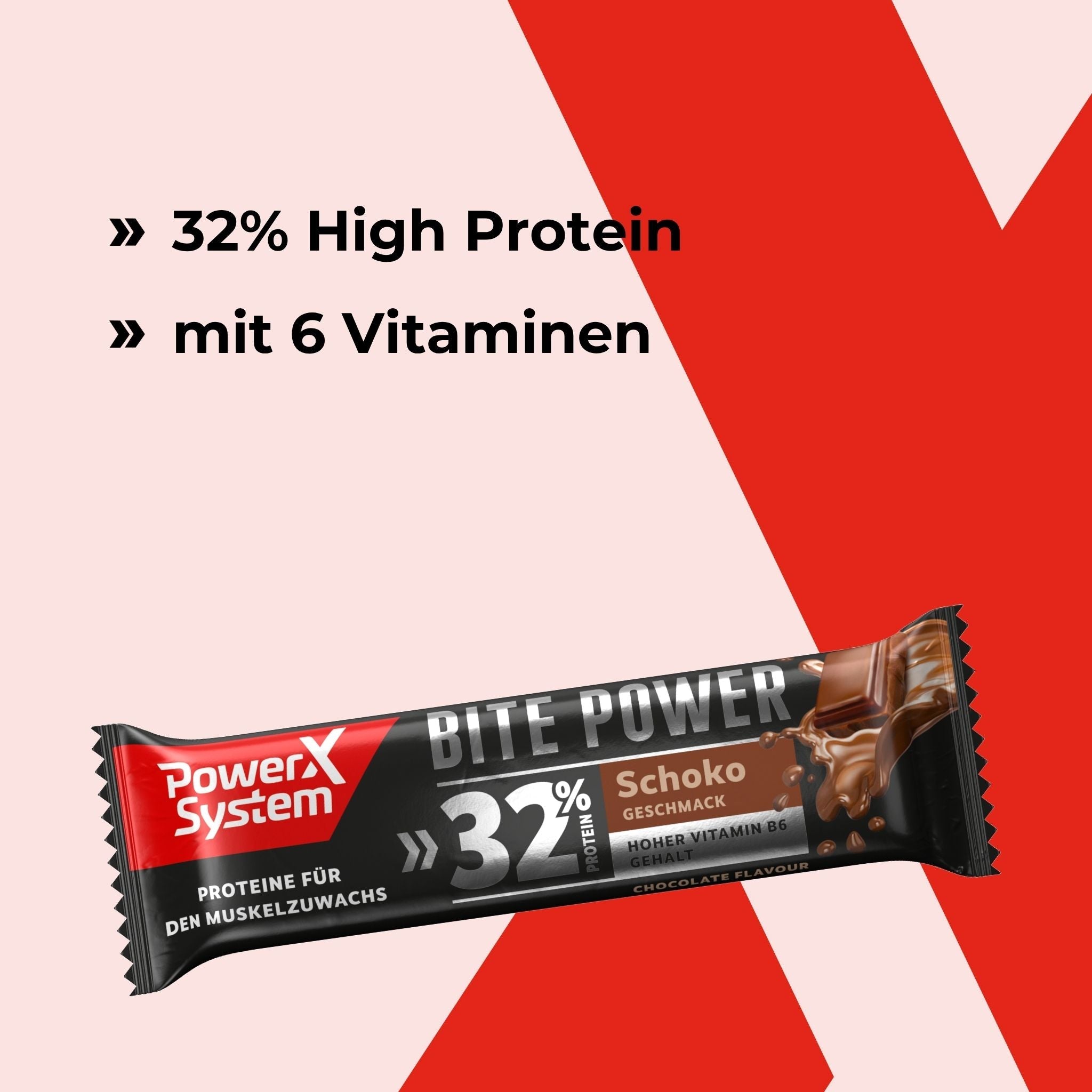 Bite Power mit 32 Prozent Protein und 6 Vitaminen