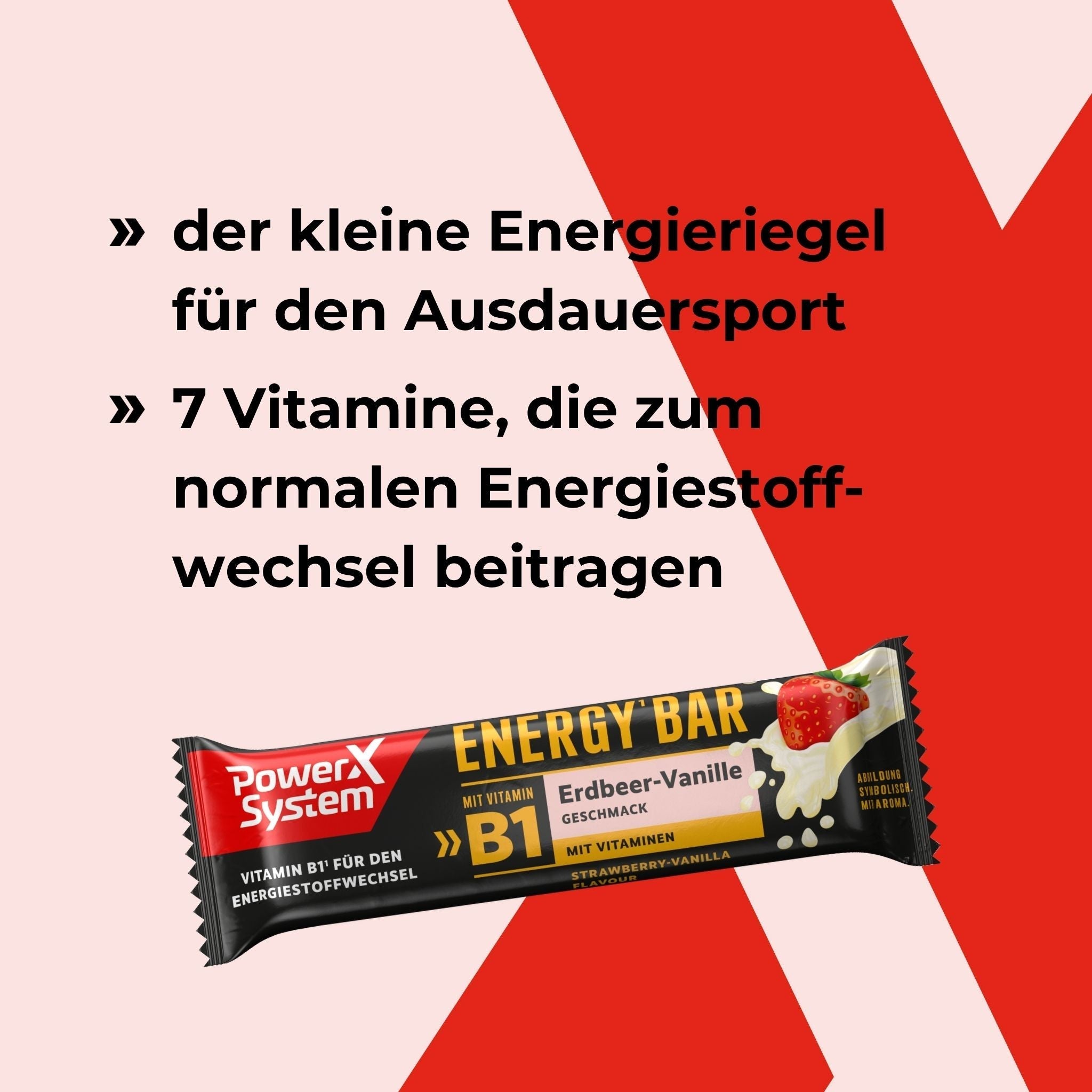 der kleine Energieriegel für den Ausdauersport mit 7 Vitaminen