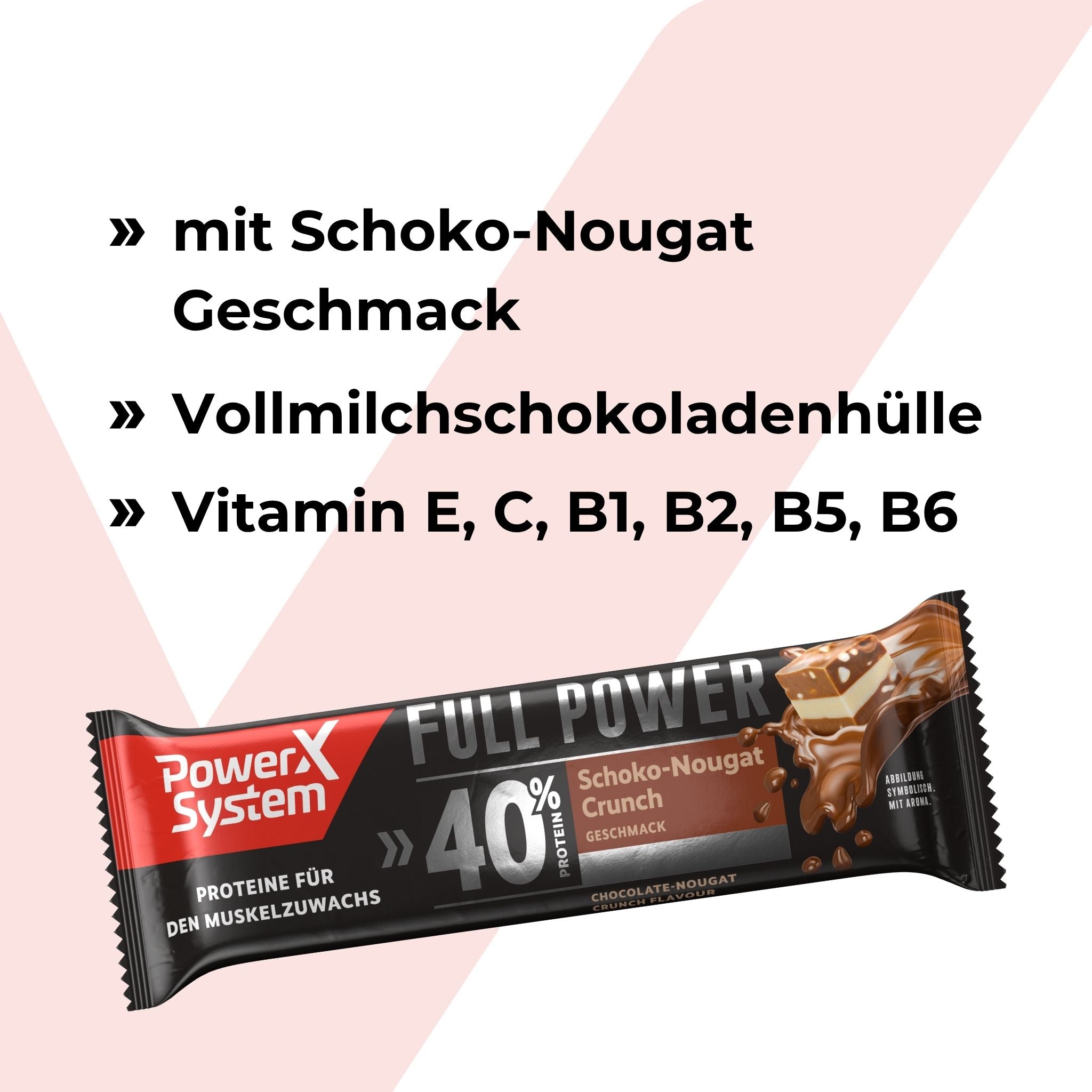 Full Power Riegel mit 40% Protein und 6 Vitaminen