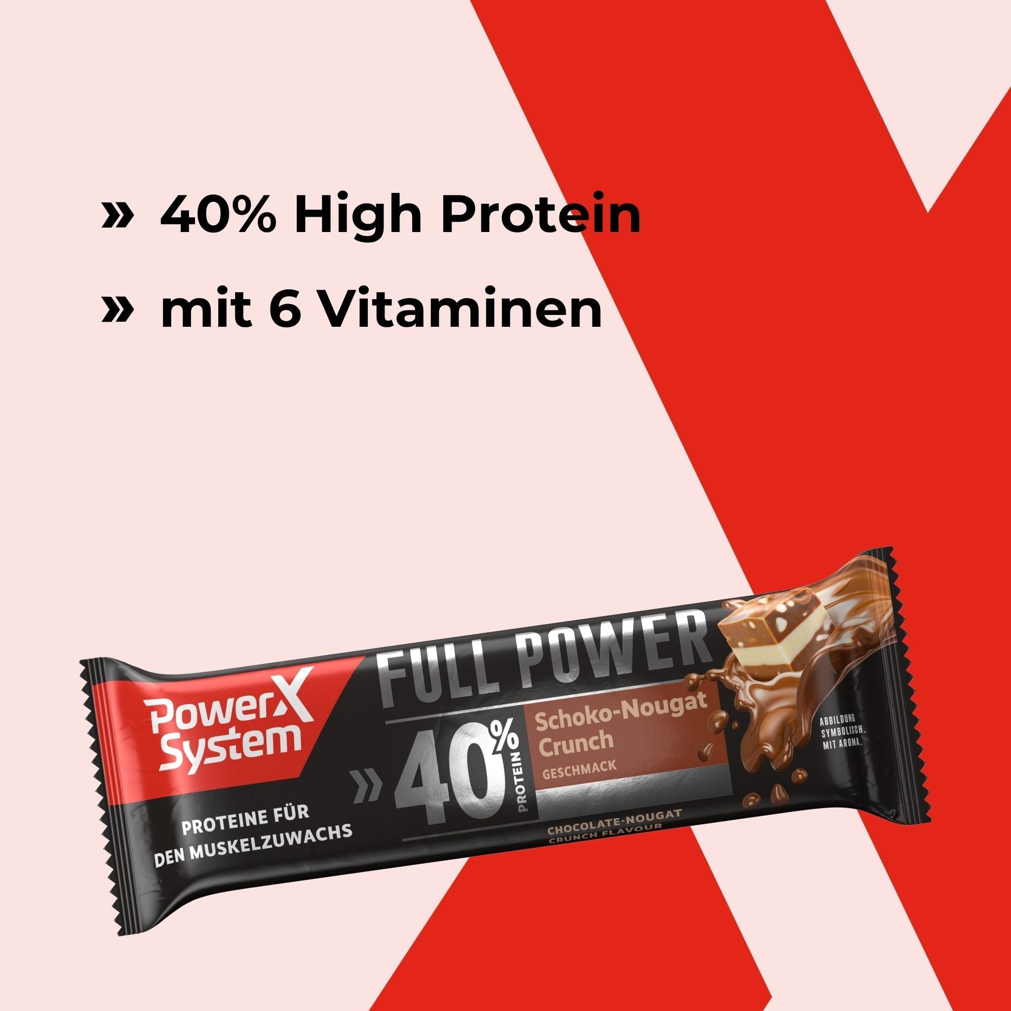 Full Power Riegel mit 40% Protein und 6 Vitaminen