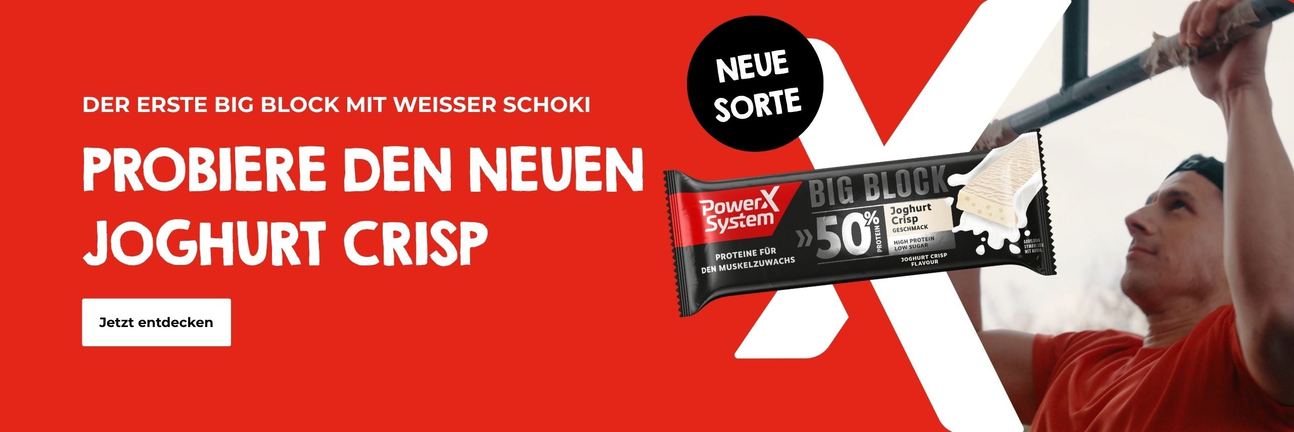 Neue Sorte Big Block Joghurt Crisp Riegel