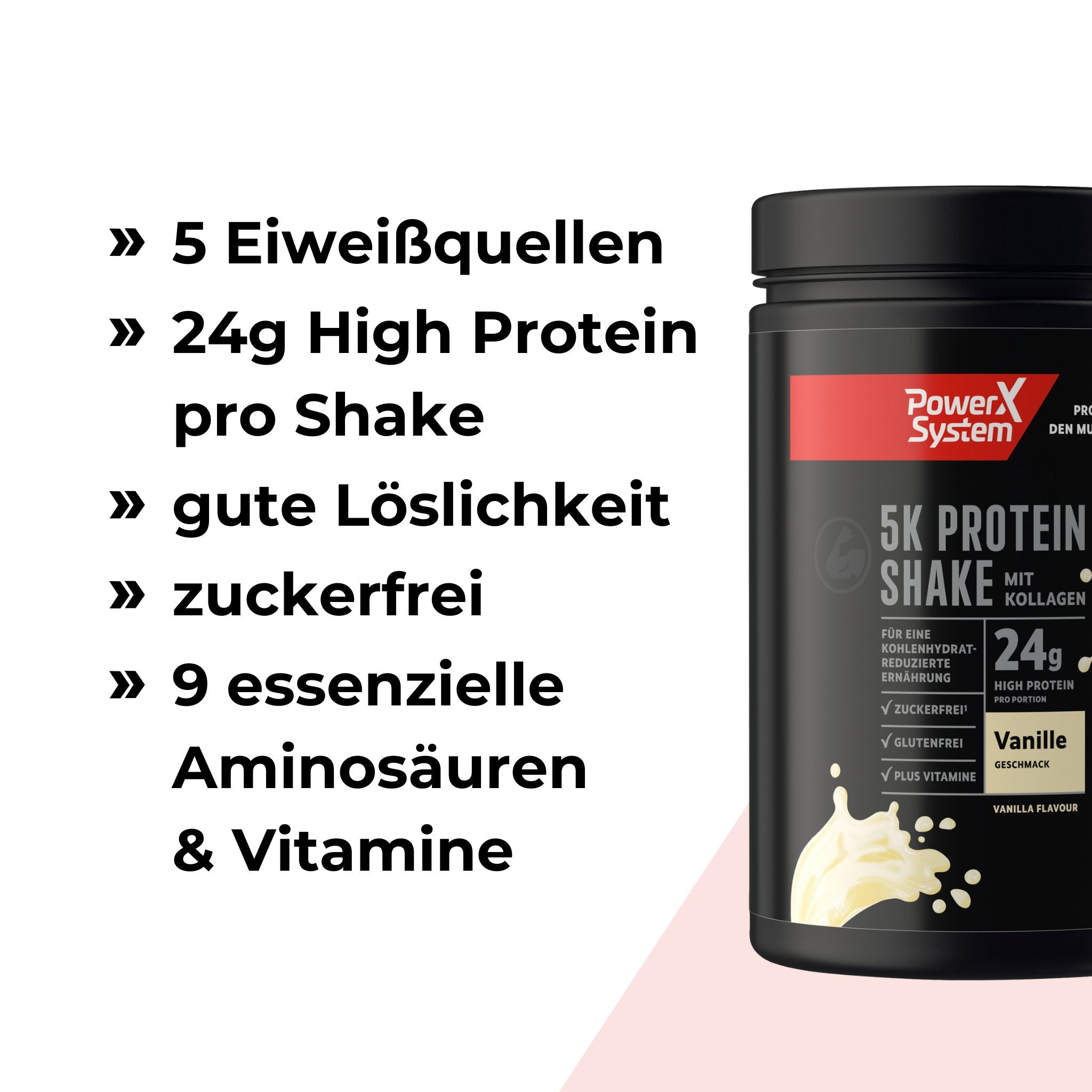 5K Protein aus 5 Eiweissquellen mit 24g High Protein pro Portion